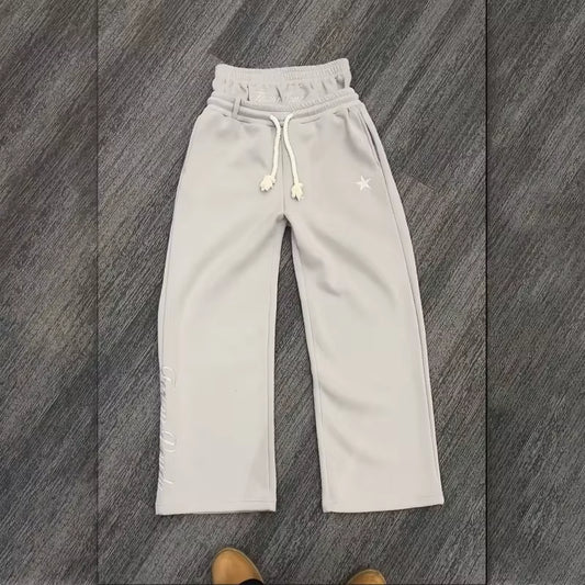 Y2K Men Joggers Gothic Trendy Double Waist Unisex Cotton Sweatpants Hip Hop American Style Retro High Street Casual Track Pants
