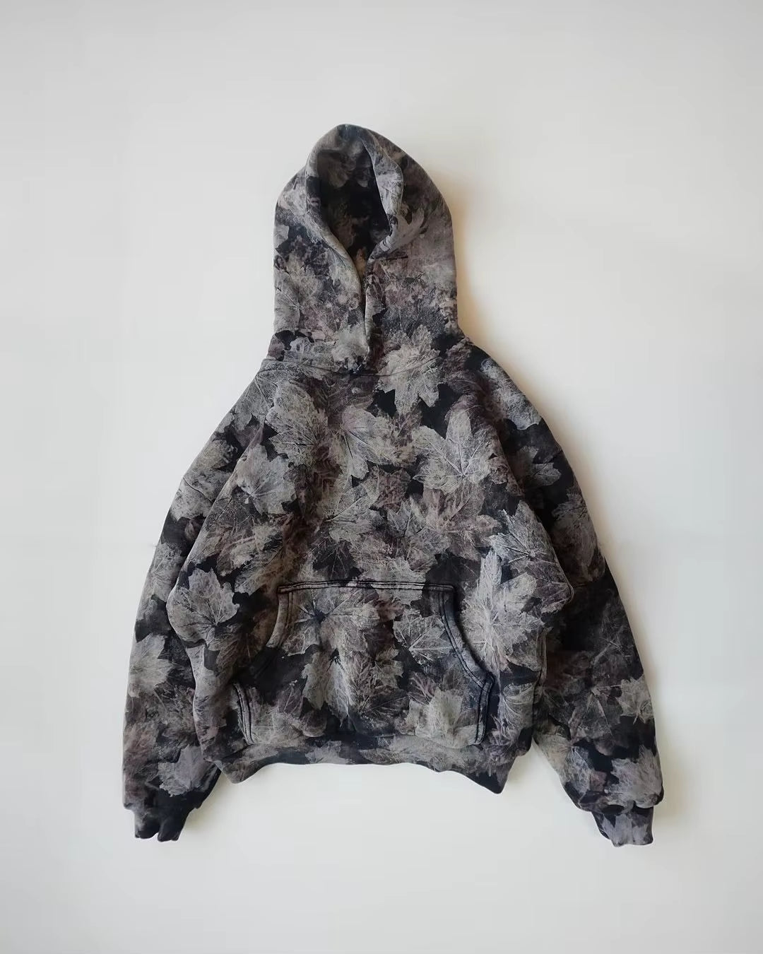 High Street Harajuku New Camouflage Leaf Pattern Hoodie Y2K Sweatshirt Goth Men Clothing Casual Thickened Hoodie Pullover Tops